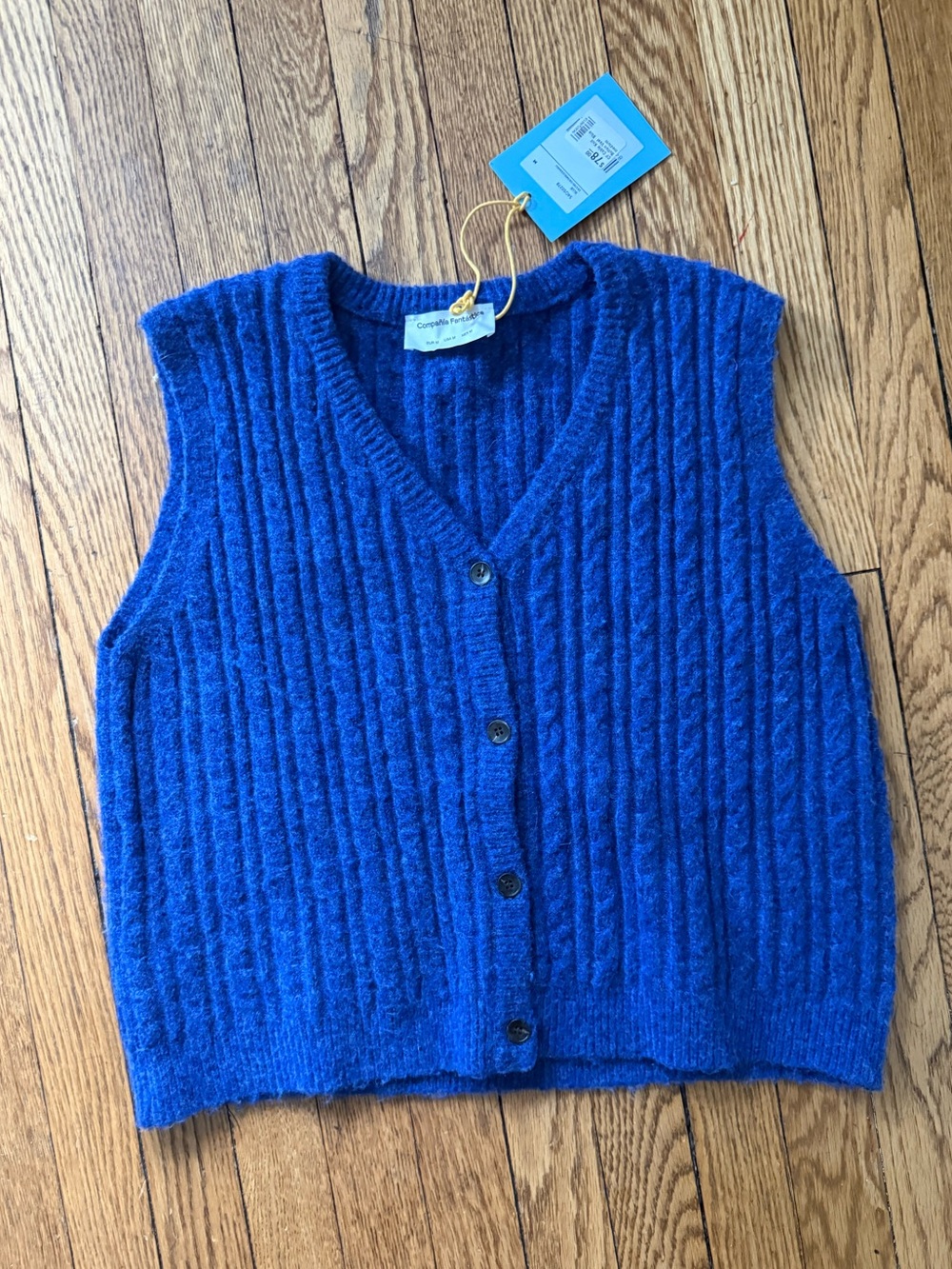 Compania Fantastica Cable Knit Sweater Vest - Size Medium - NWT